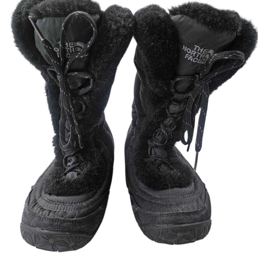 The‎ North Face Black Faux Fur Winter Snow Boots IcePick Women's 7.5 Gorpcore
